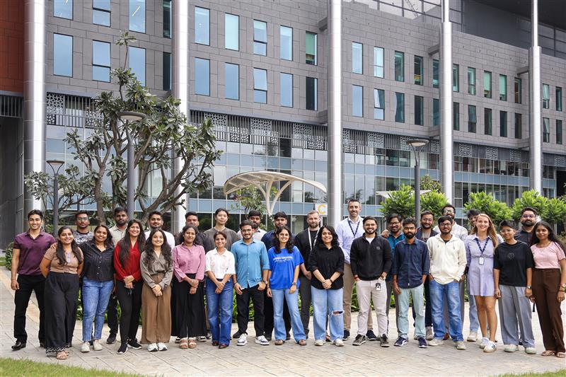 Synapx India team group photo outside the office