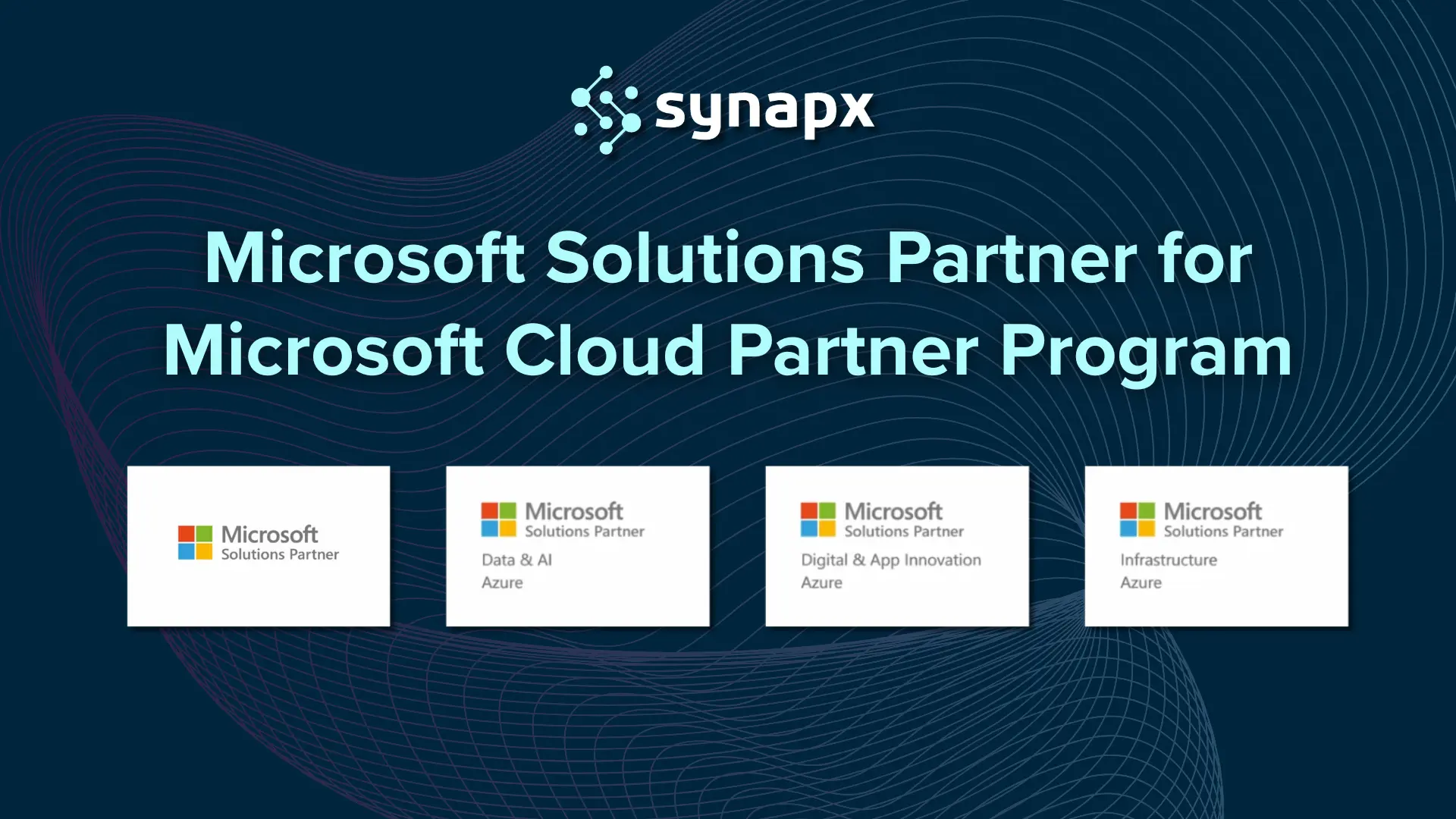 An image depicting Synapx as Microsoft Solution Partner for Microsoft Cloud Partner Program