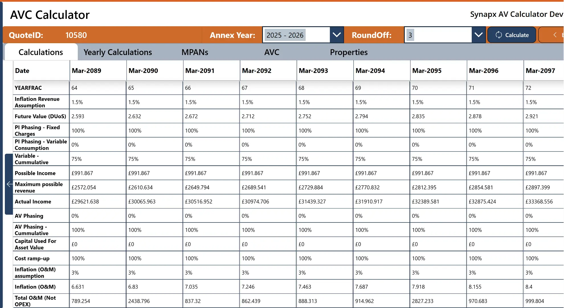 Eclipse Power AVC Calculator built in Power Apps