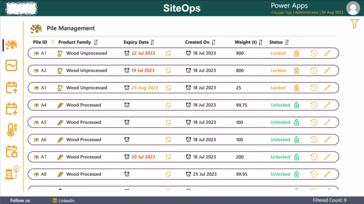 Material Management App with Business Central Automation