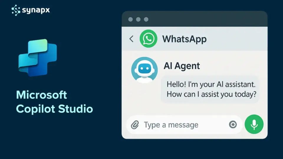 An image showing Copilot studio agent integration with Whatsapp