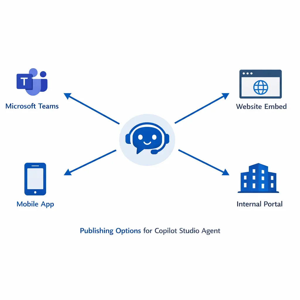Publishing channels for Copilot Studio agents: Microsoft Teams, websites, mobile apps, and internal portals