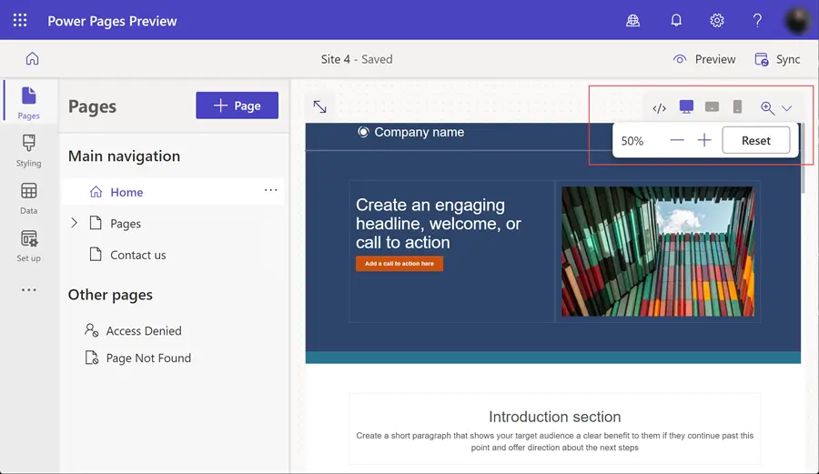 Power Pages Design Studio